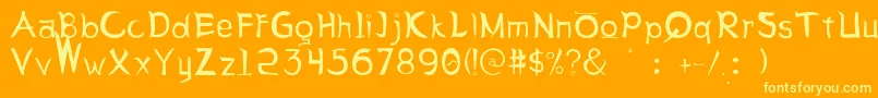 LetterSseungi Font – Yellow Fonts on Orange Background