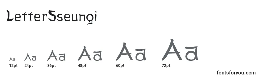 Размеры шрифта LetterSseungi
