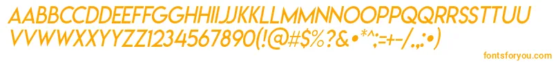 Lemonmilklightitalic Font – Orange Fonts on White Background