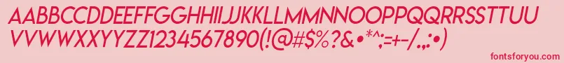 fuente Lemonmilklightitalic – Fuentes Rojas Sobre Fondo Rosa