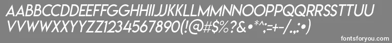 Lemonmilklightitalic Font – White Fonts on Gray Background