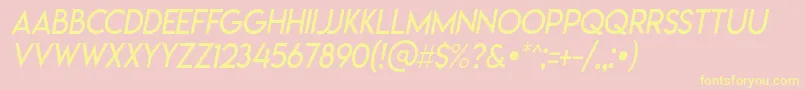 Lemonmilklightitalic Font – Yellow Fonts on Pink Background