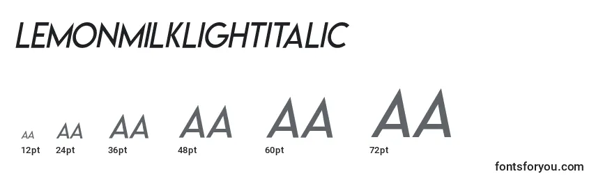 Lemonmilklightitalic Font Sizes