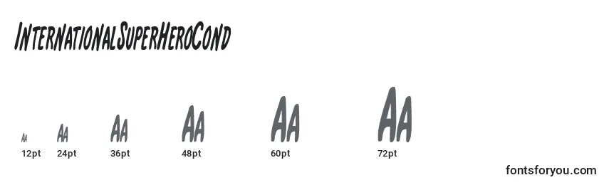 InternationalSuperHeroCond Font Sizes