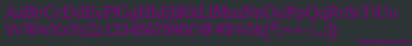 Czcionka I832SlabRegular – fioletowe czcionki na czarnym tle