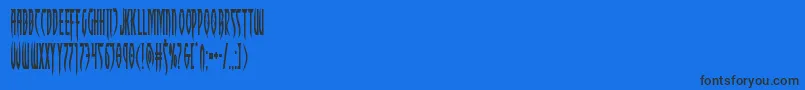 フォントInhumanitycond – 黒い文字の青い背景