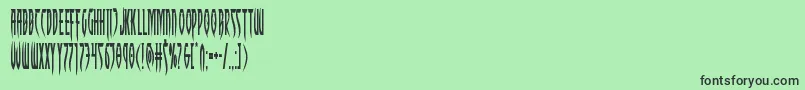 Czcionka Inhumanitycond – czarne czcionki na zielonym tle