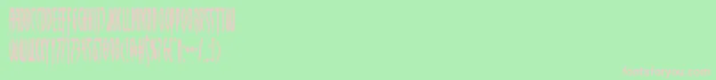 フォントInhumanitycond – 緑の背景にピンクのフォント