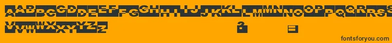 FeBlackBox Font – Black Fonts on Orange Background