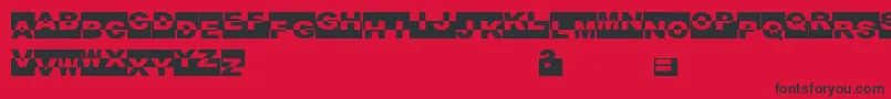 FeBlackBox Font – Black Fonts on Red Background