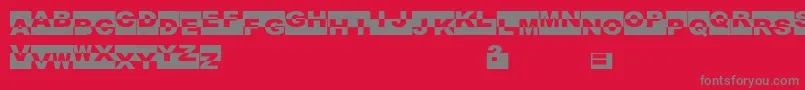 Fonte FeBlackBox – fontes cinzas em um fundo vermelho
