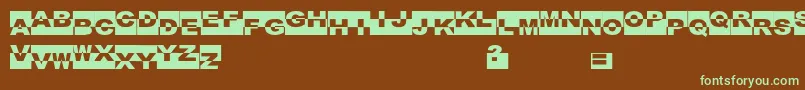 Шрифт FeBlackBox – зелёные шрифты на коричневом фоне