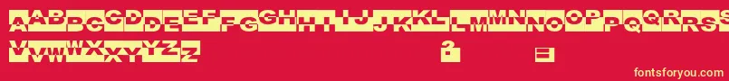 FeBlackBox Font – Yellow Fonts on Red Background