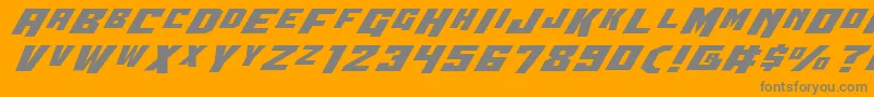 Wbv4e Font – Gray Fonts on Orange Background