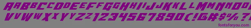 Wbv4e-Schriftart – Violette Schriften auf grauem Hintergrund