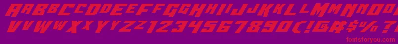 Шрифт Wbv4e – красные шрифты на фиолетовом фоне