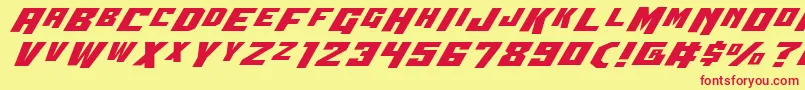 Wbv4e Font – Red Fonts on Yellow Background