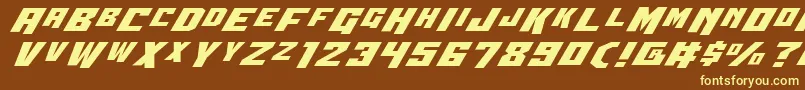 Шрифт Wbv4e – жёлтые шрифты на коричневом фоне