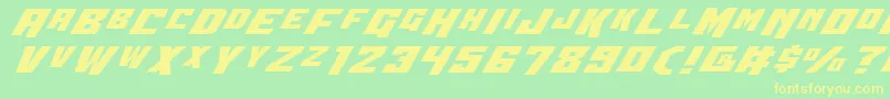 Wbv4e Font – Yellow Fonts on Green Background