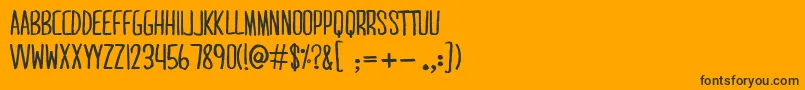 Maridavid Font – Black Fonts on Orange Background