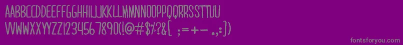 フォントMaridavid – 紫の背景に灰色の文字