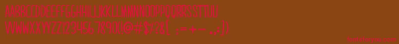Maridavid-fontti – punaiset fontit ruskealla taustalla