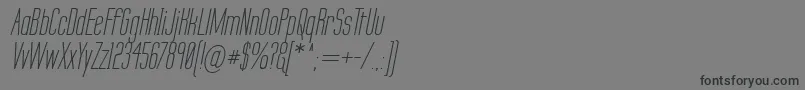フォントLabtopSecundoItalic – 黒い文字の灰色の背景