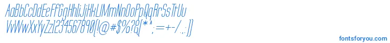 LabtopSecundoItalic-fontti – siniset fontit valkoisella taustalla