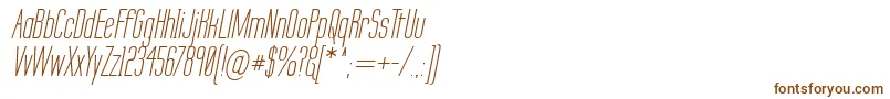 Шрифт LabtopSecundoItalic – коричневые шрифты на белом фоне