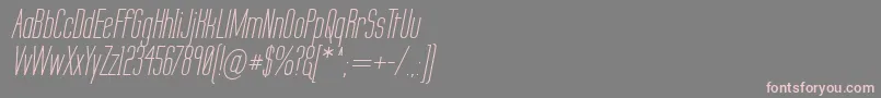 LabtopSecundoItalic-fontti – vaaleanpunaiset fontit harmaalla taustalla