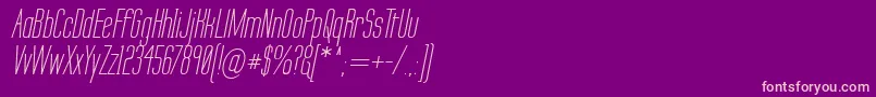 LabtopSecundoItalic Font – Pink Fonts on Purple Background