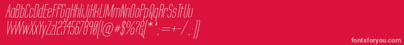 LabtopSecundoItalic Font – Pink Fonts on Red Background