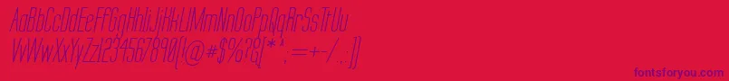 LabtopSecundoItalic-Schriftart – Violette Schriften auf rotem Hintergrund