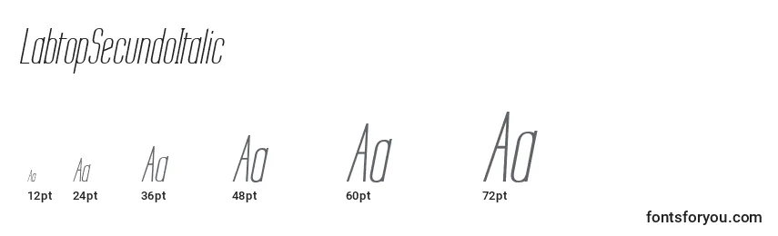 LabtopSecundoItalic Font Sizes