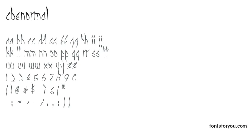 Fuente Cbenormal - alfabeto, números, caracteres especiales