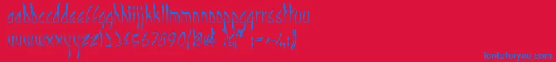 Cbenormal Font – Blue Fonts on Red Background