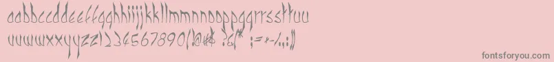 フォントCbenormal – ピンクの背景に灰色の文字