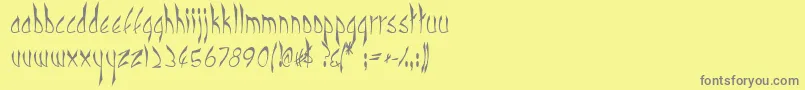 フォントCbenormal – 黄色の背景に灰色の文字