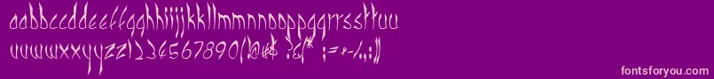 Cbenormal Font – Pink Fonts on Purple Background