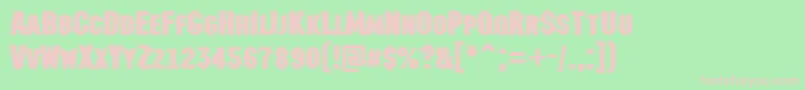 AMachinanovacpsBold Font – Pink Fonts on Green Background