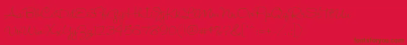 WendylpstdLight Font – Brown Fonts on Red Background