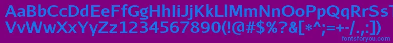 AurulentsansBold Font – Blue Fonts on Purple Background