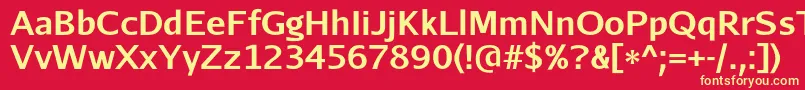 AurulentsansBold Font – Yellow Fonts on Red Background