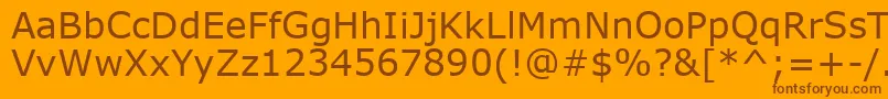 フォントMsReferenceSansSerif – オレンジの背景に茶色のフォント