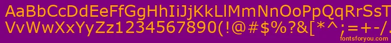 MsReferenceSansSerif Font – Orange Fonts on Purple Background