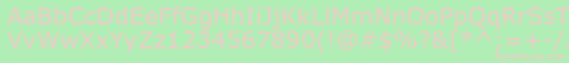 MsReferenceSansSerif Font – Pink Fonts on Green Background