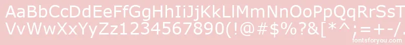 MsReferenceSansSerif Font – White Fonts on Pink Background