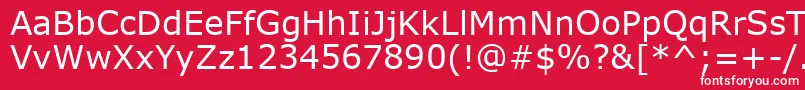MsReferenceSansSerif Font – White Fonts on Red Background