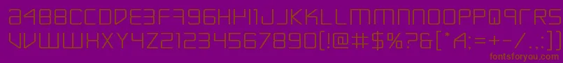 Escapeartistexpand Font – Brown Fonts on Purple Background