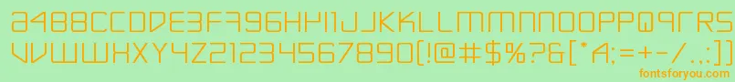Escapeartistexpand Font – Orange Fonts on Green Background